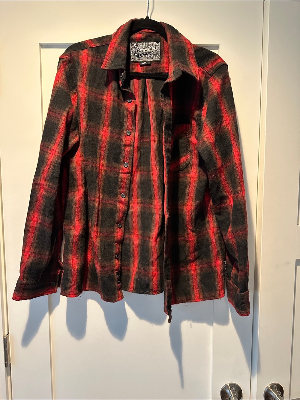 Brooklyn Cloth Red and Black Plaid Flannel Shirt